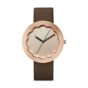 Ripple Dial Brown Watch